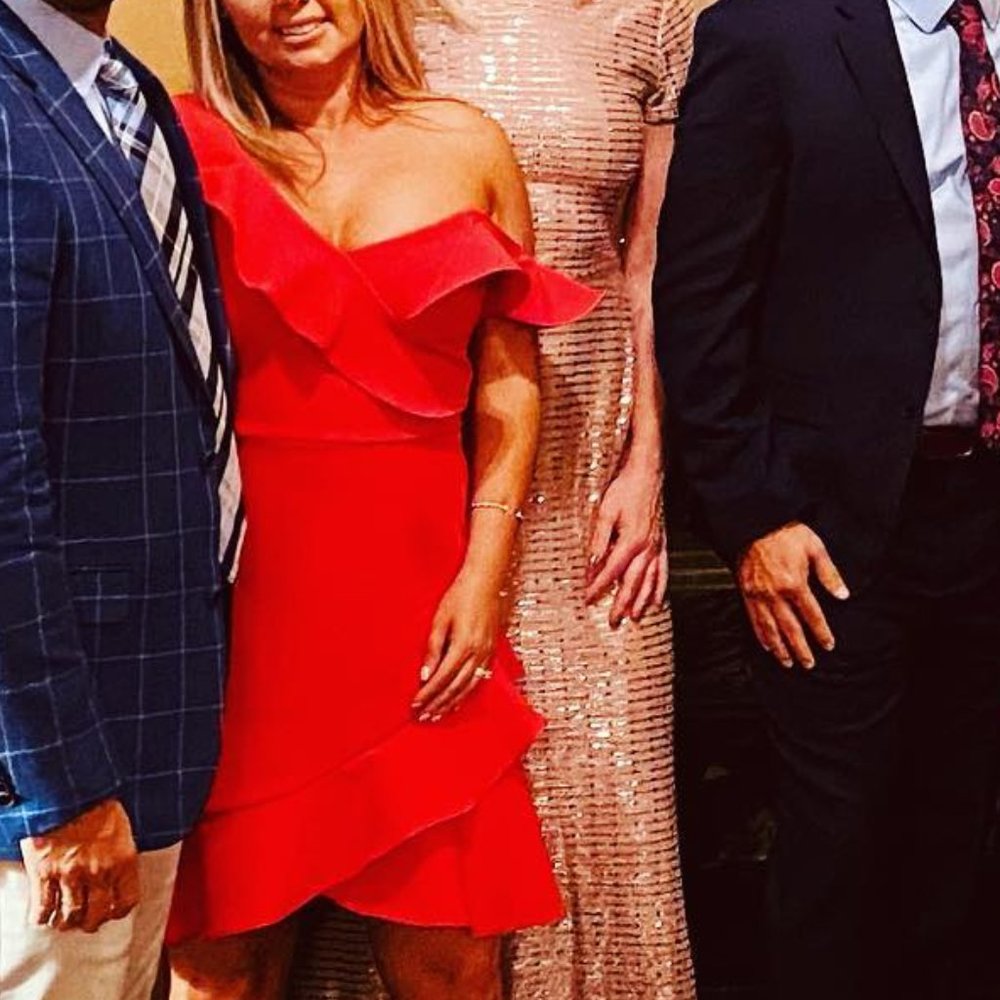 Red cocktail dress